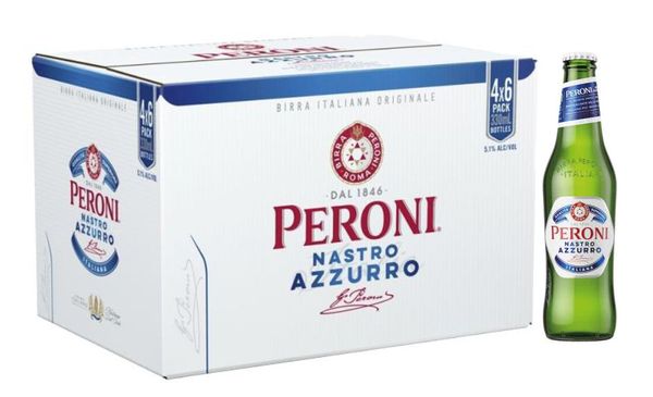 Bia Peroni Nastro Azzurro 5.1% – Chai 330ml – Thùng 24 Chai