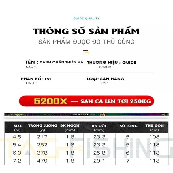  Cần Tay Guide Danh Chấn Thiên Hạ 5200X 