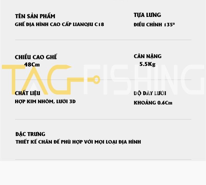  Ghế Địa Hình Cao Cấp Lianqiu C18 