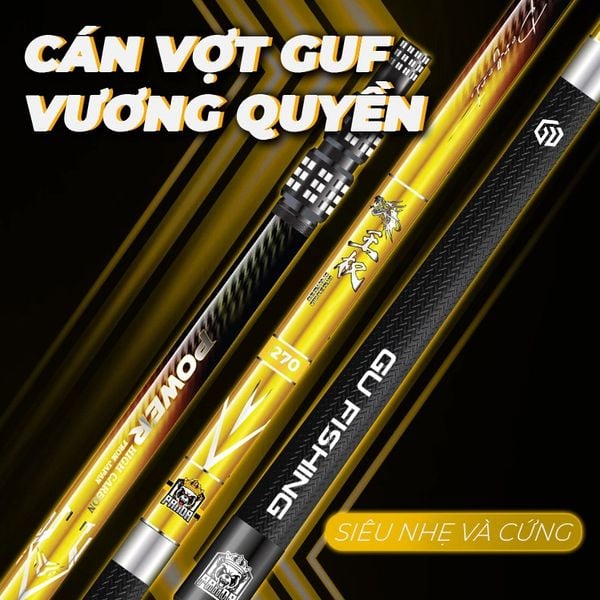  Cán Vợt GUF S1 Vương Quyền Săn Hàng Vàng Đen 