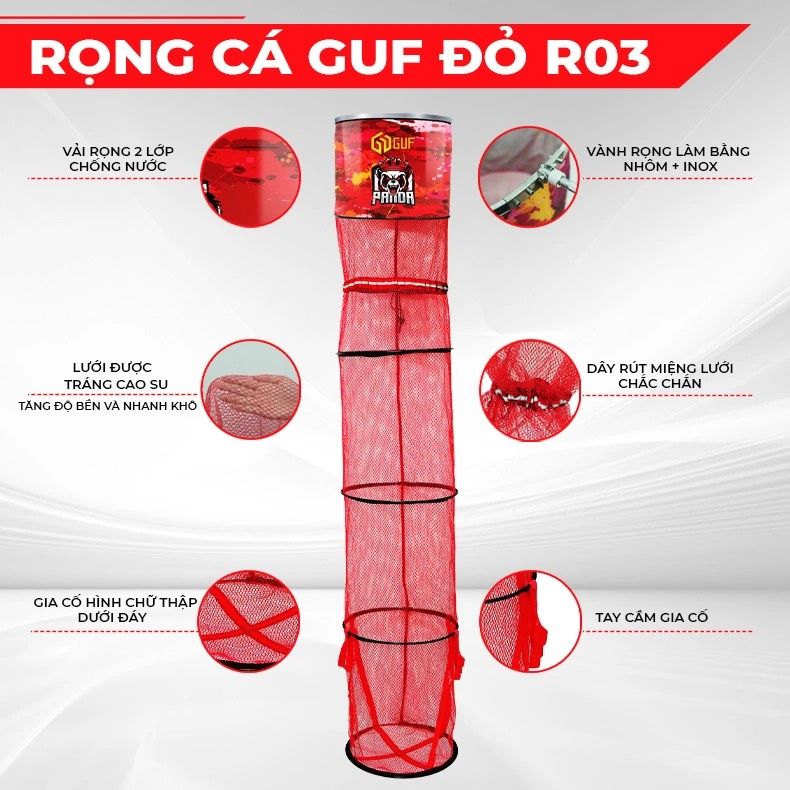  Rọng Cá GUF Đỏ R03 