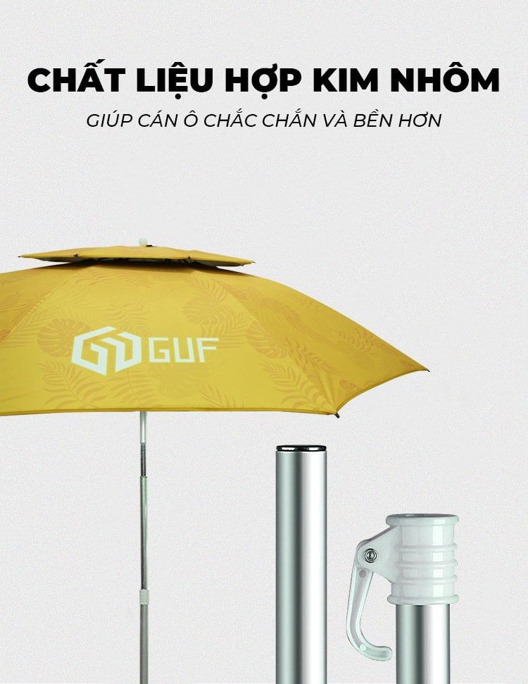  Ô/Dù Che Nắng GUF Vàng Kim D1 2.2M 