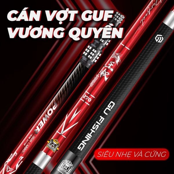  Cán Vợt GUF S1 Vương Quyền Săn Hàng Đỏ Đen 