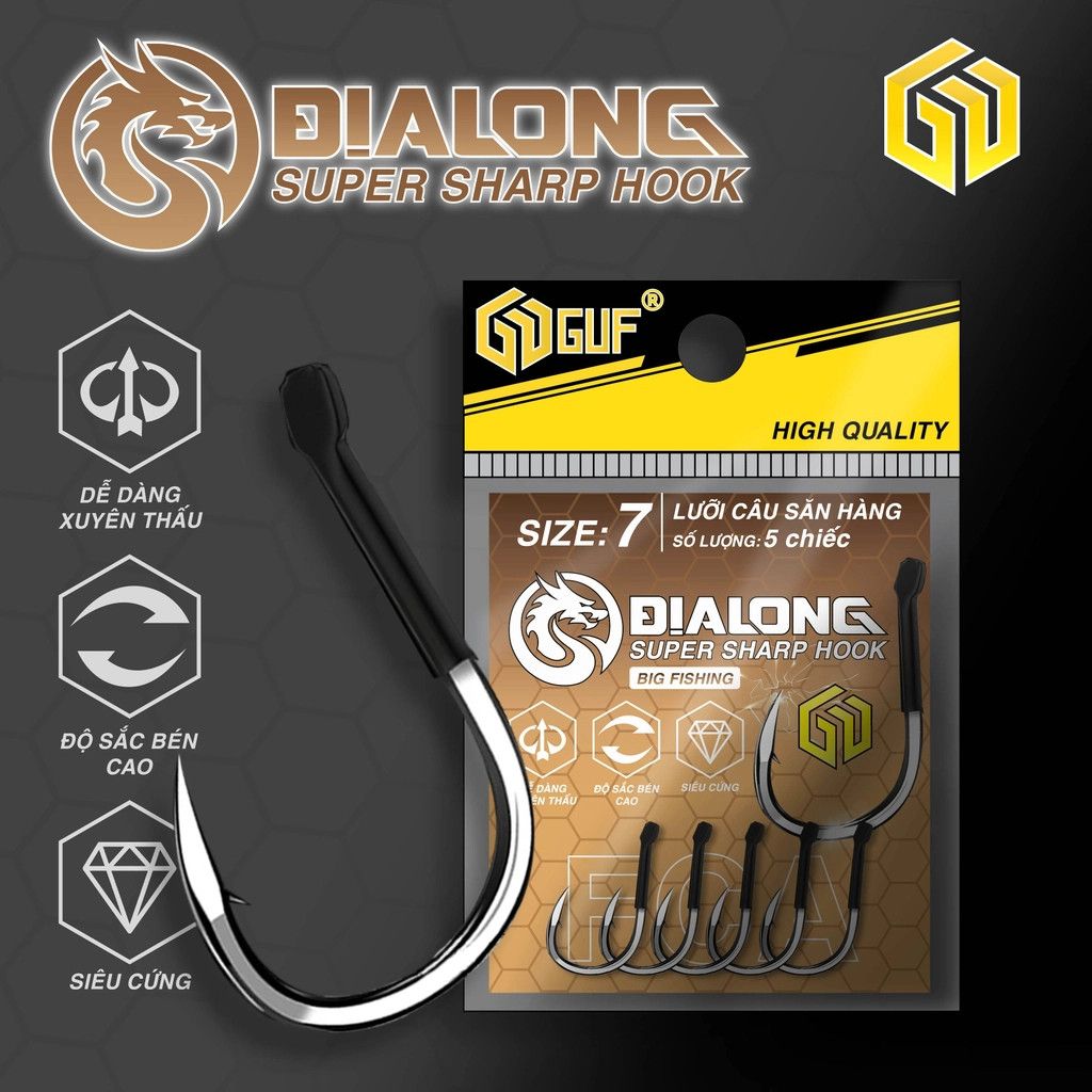  Lưỡi Câu GUF Địa Long FCA (Săn Hàng) 
