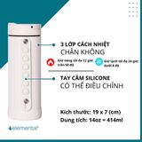  Bình giữ nhiệt Elemental Iconic Pop 414ml - Trắng 