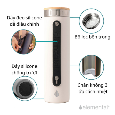  Bình giữ nhiệt Elemental Iconic Bamboo 590ml 