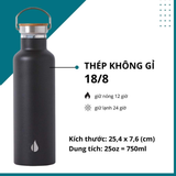  Bình giữ nhiệt Elemental Classic 750ml - Tím đậm 