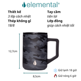  Cốc giữ nhiệt Elemental Summit 470ml - Đen camo 