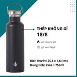  Bình giữ nhiệt Elemental Classic 750ml - Tím 