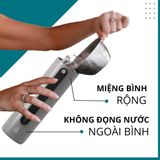  Bình giữ nhiệt Elemental Iconic 590ml nắp gỗ - Brushed steel 