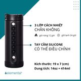  Bình giữ nhiệt Elemental Iconic Pop 414ml - Xanh dương & Trắng 