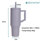  Ly giữ nhiệt Elemental Commuter 1180ml - Xám 