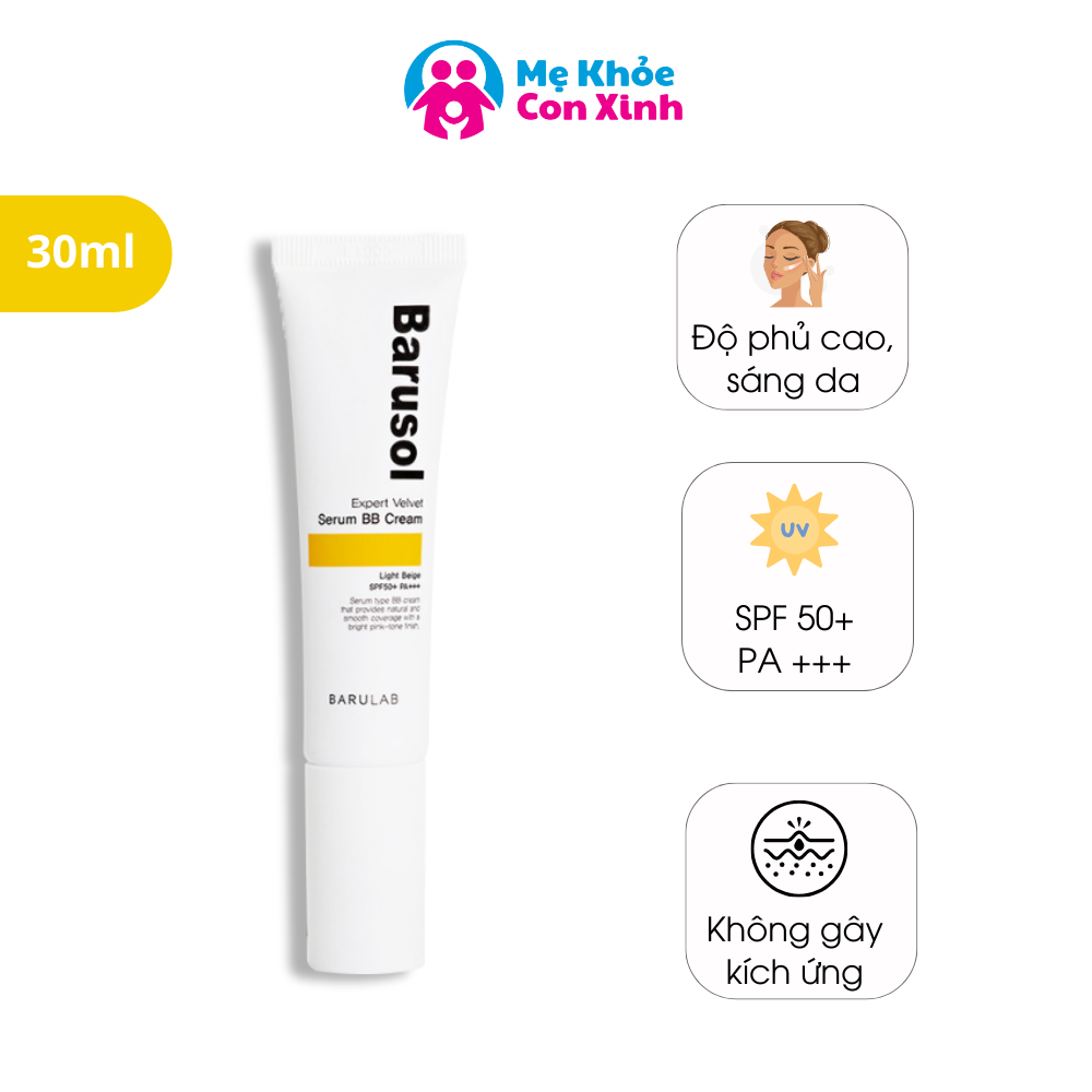 Kem Nền Dưỡng Da Chống Nắng Chuyên Sâu Barulab Barusol 30ml
