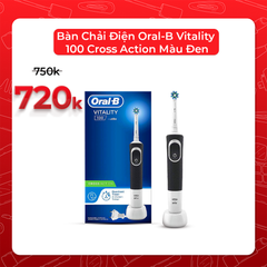 Bàn Chải Điện Oral-B Vitality 100 Cross Action Màu Đen