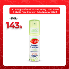 Xịt Chống Muỗi Đốt Và Côn Trùng Cắn Cho Bé S-Quito Free Insekten Schutzspray 100ml