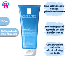 Gel Rửa Mặt Ngăn Ngừa Mụn La Roche-Posay 200ml