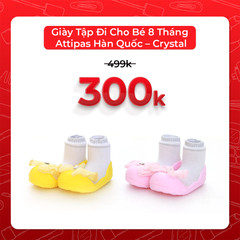 Giày Tập Đi Cho Bé 8 Tháng Attipas Hàn Quốc – Crystal - Hồng (XL)-AQ01XL