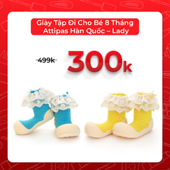 Giày Tập Đi Cho Bé 8 Tháng Attipas Hàn Quốc – Lady - Xanh dương (M)-AW03M