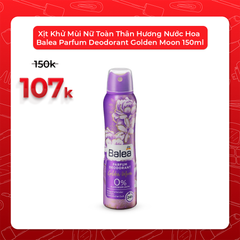 Xịt Khử Mùi Nữ Toàn Thân Hương Nước Hoa Balea Parfum Deodorant Golden Moon 150ml