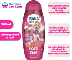 Sữa Tắm - Gội - Xả 3in1 Isana Kids Foto Star Cho Bé Gái 300ml