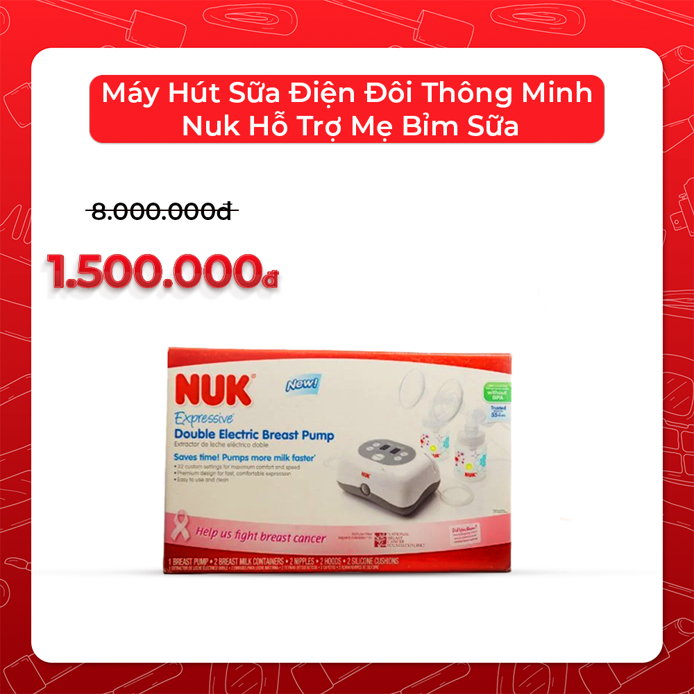 Máy Hút Sữa Điện Đôi Thông Minh Nuk Hỗ Trợ Mẹ Bỉm Sữa