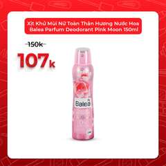 Xịt Khử Mùi Nữ Toàn Thân Hương Nước Hoa Balea Parfum Deodorant Pink Moon 150ml