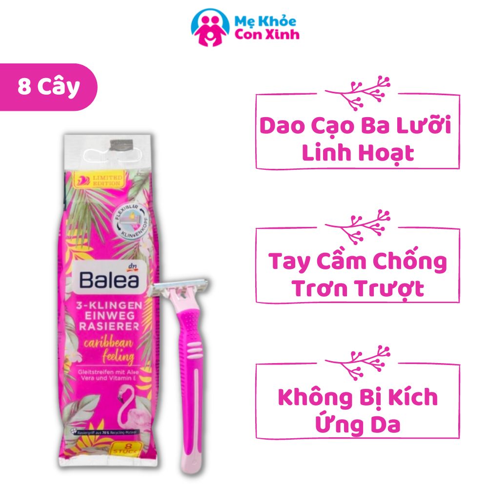 Set 8 Dao Cạo Balea Caribbean Feeling 3 Lưỡi