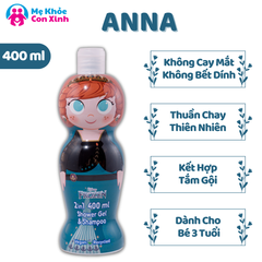 Sữa Tắm Gội Air-Val Frozen Anna Dành Cho Bé Gái 400ml