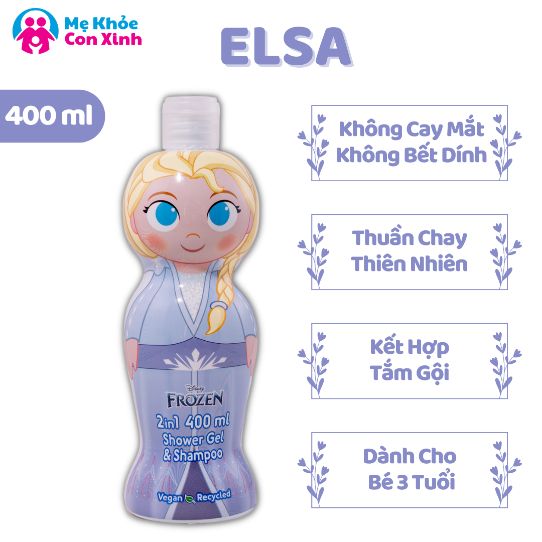 Sữa Tắm Gội Air-Val Frozen Elsa Dành Cho Bé Gái 400ml