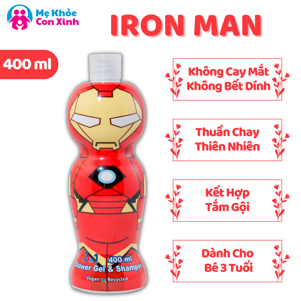 Sữa Tắm Gội Air-Val Iron Man Dành Cho Bé Trai 400ml