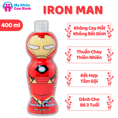 Sữa Tắm Gội Air-Val Iron Man Dành Cho Bé Trai 400ml