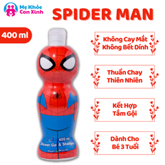 Sữa Tắm Gội Air-Val Spider Man Dành Cho Bé Trai 400ml