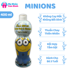 Sữa Tắm Gội Air-Val Minions Dành Cho Bé Trai 400ml