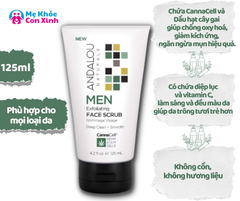 Tẩy Tế Bào Chết Da Mặt Cho Nam Andalou Men Exfoliating 125ml