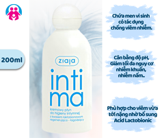 Dung Dịch Vệ Sinh Phụ Nữ Ziaja Intima - Màu Xanh Nhạt 200ml