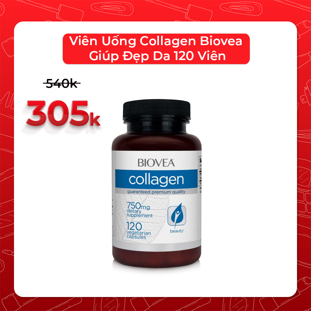 Viên Uống Collagen Biovea Giúp Đẹp Da 120 Viên