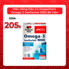 Viên Uống Dầu Cá Doppelherz Omega 3 Seefischol 1000 80 Viên