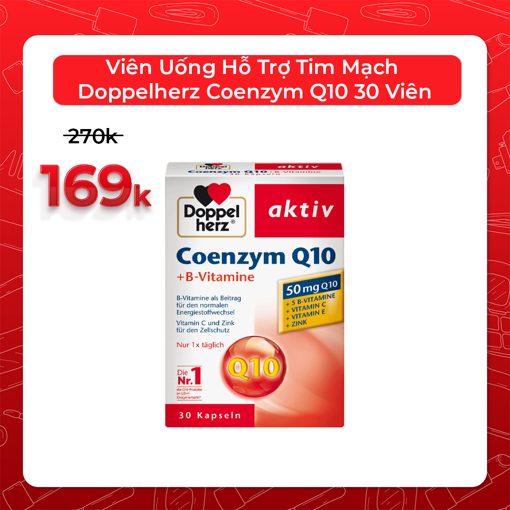 Viên Uống Hỗ Trợ Tim Mạch Doppelherz Coenzym Q10 30 Viên