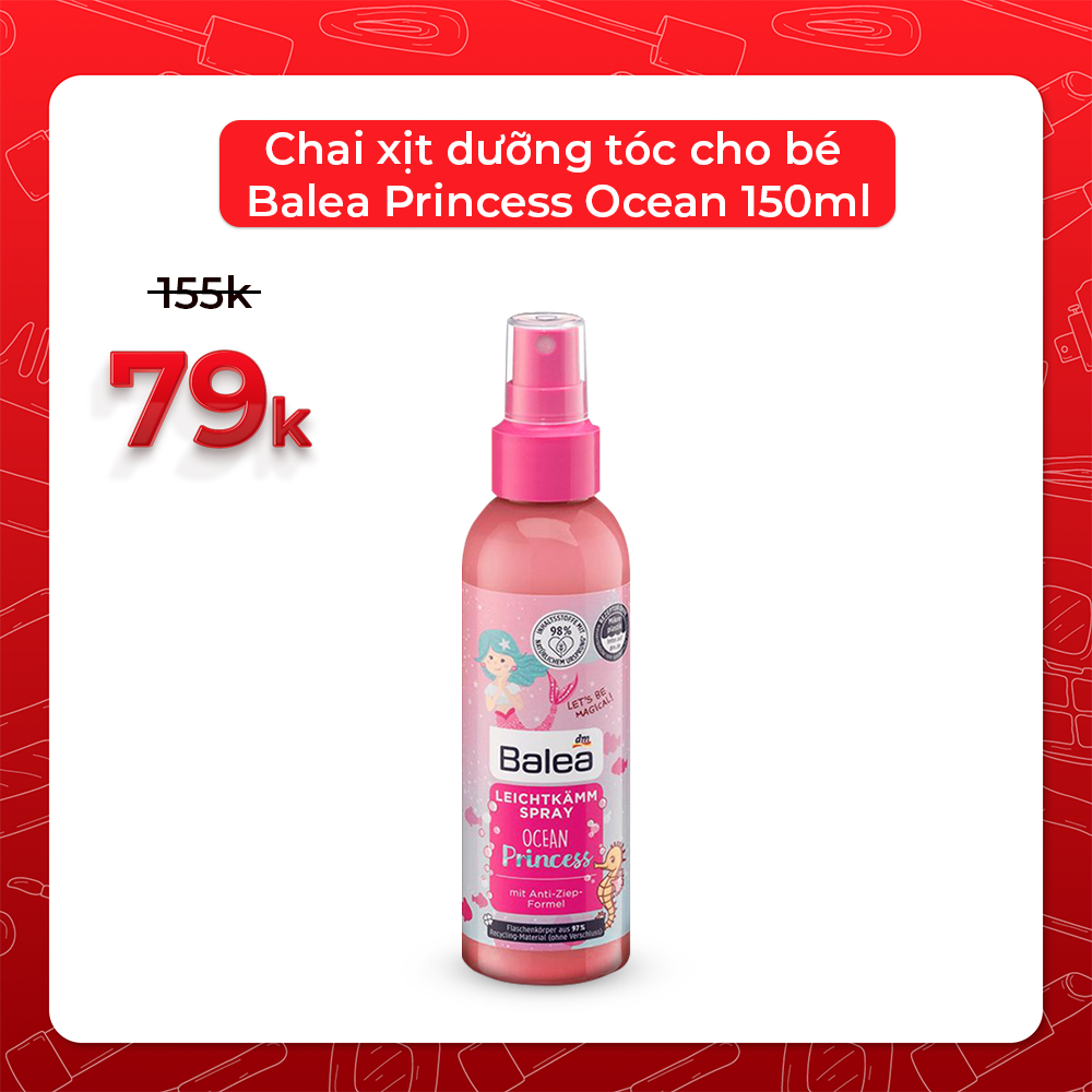 Xịt Dưỡng Tóc Bé Gái Balea Ocean Princess 150ml