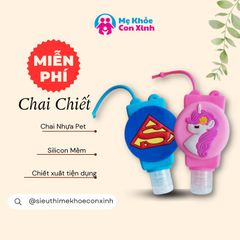 [Mẫu ngẫu nhiên] Chai Đựng Silicon Hình Hoạt Hình Có Giá Đỡ Kháng Khuẩn