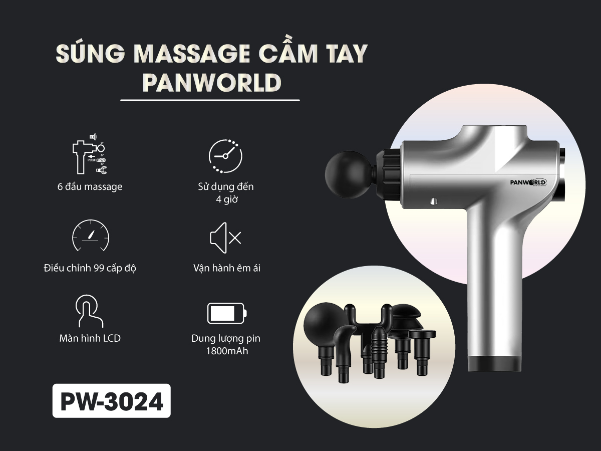 SÚNG MASSAGE PANWORLD PW-3024