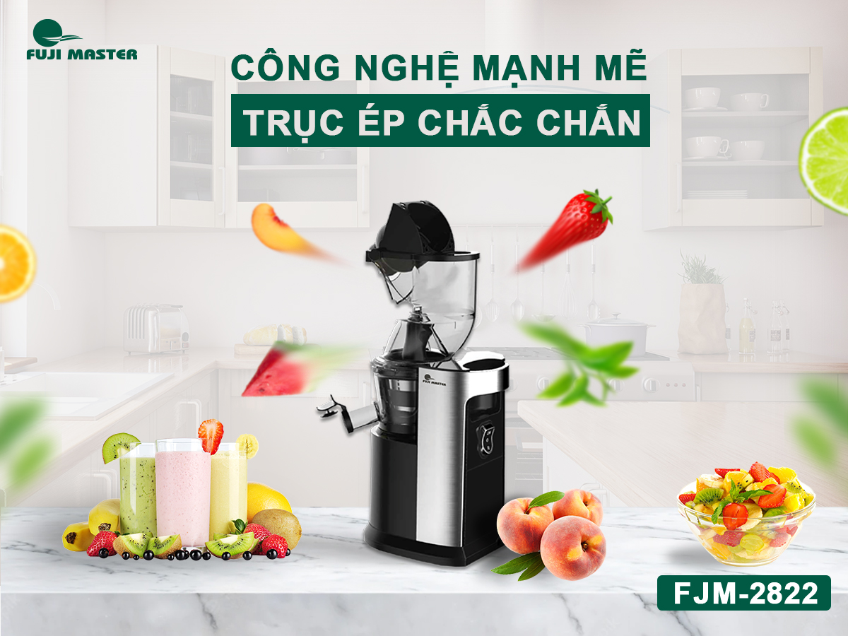 Máy Ép Chậm Trái Cây Chính Hãng Fuji Master FJM-2822