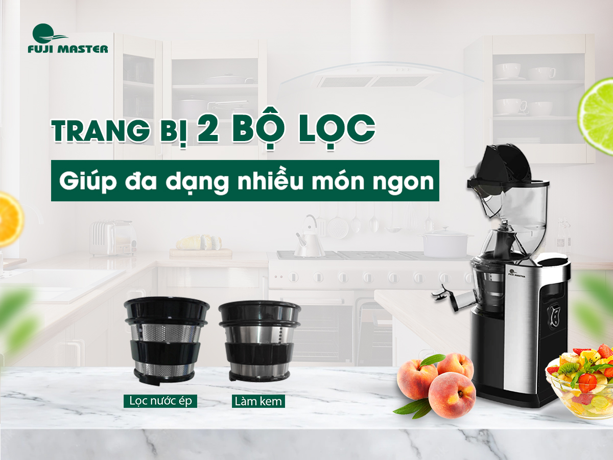 Máy Ép Chậm Trái Cây Chính Hãng Fuji Master FJM-2822