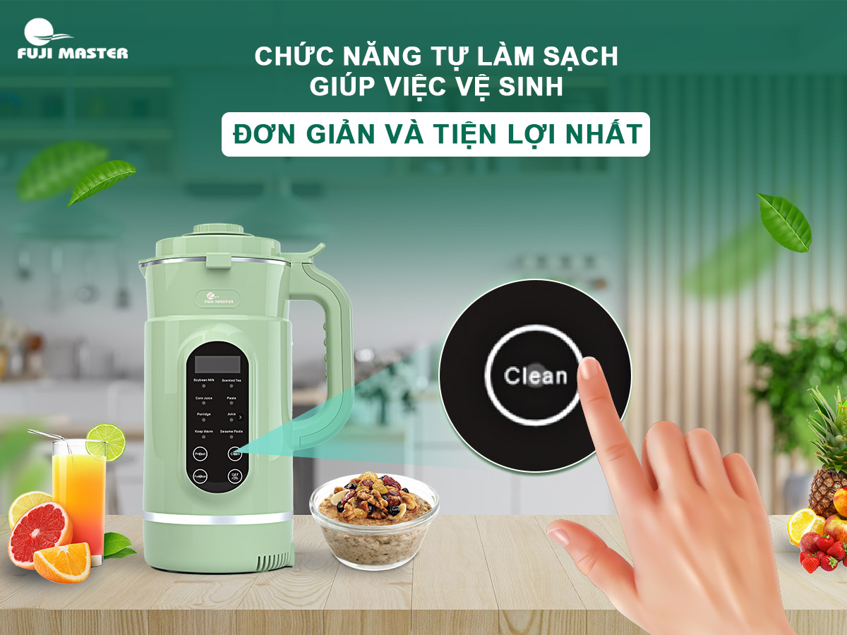 Máy Làm Sữa Hạt Mini Hẹn Giờ Đa Năng Dung Tích 1.5 L Fuji Master FJM-2724