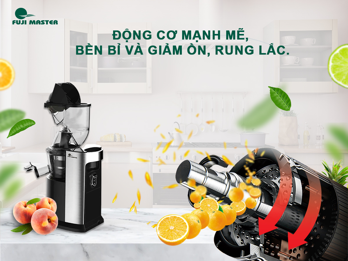 Máy Ép Chậm Trái Cây Chính Hãng Fuji Master FJM-2822