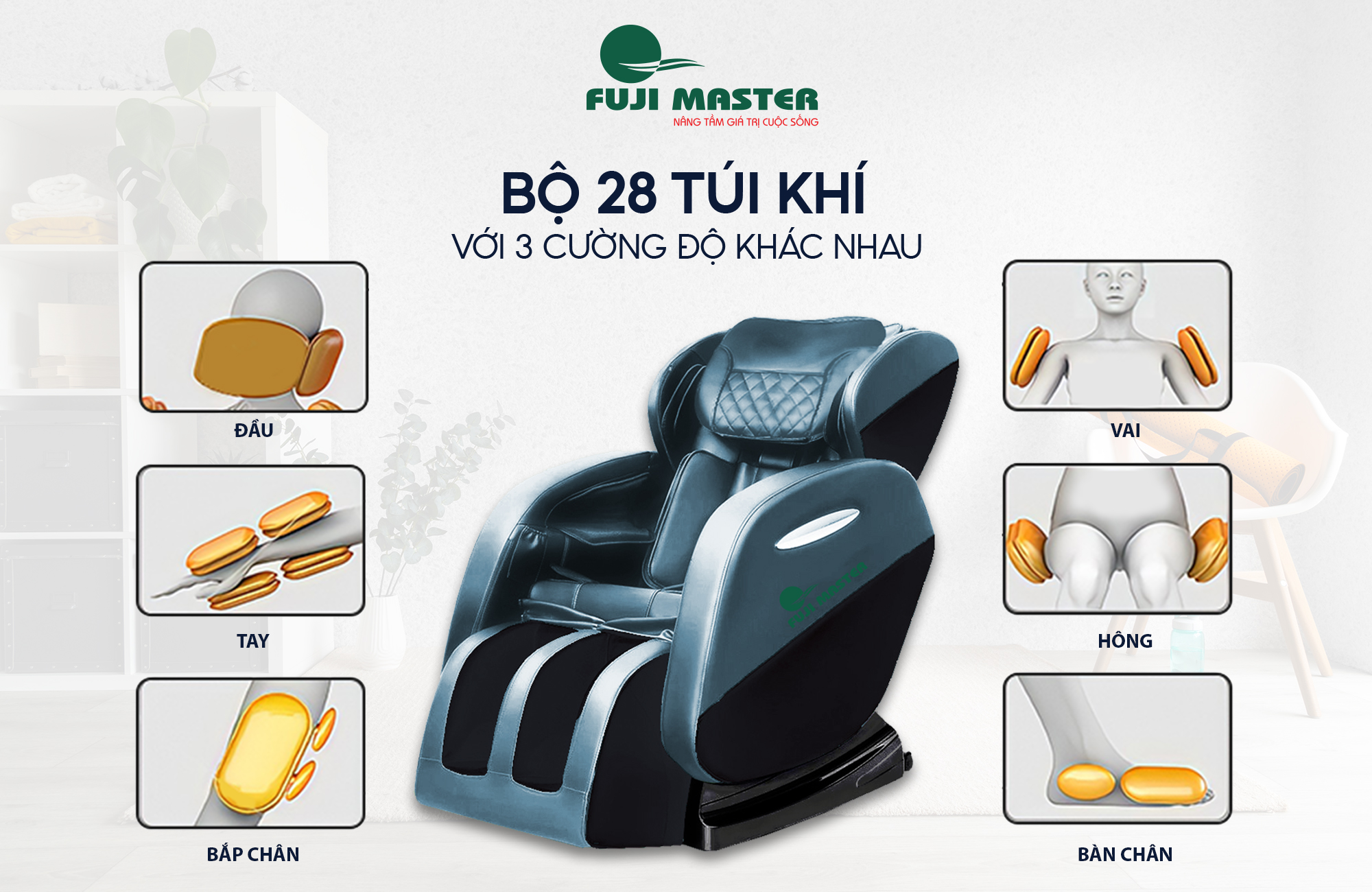 Ghế Massage toàn thân chính hãng Fuji Master FJM-2163
