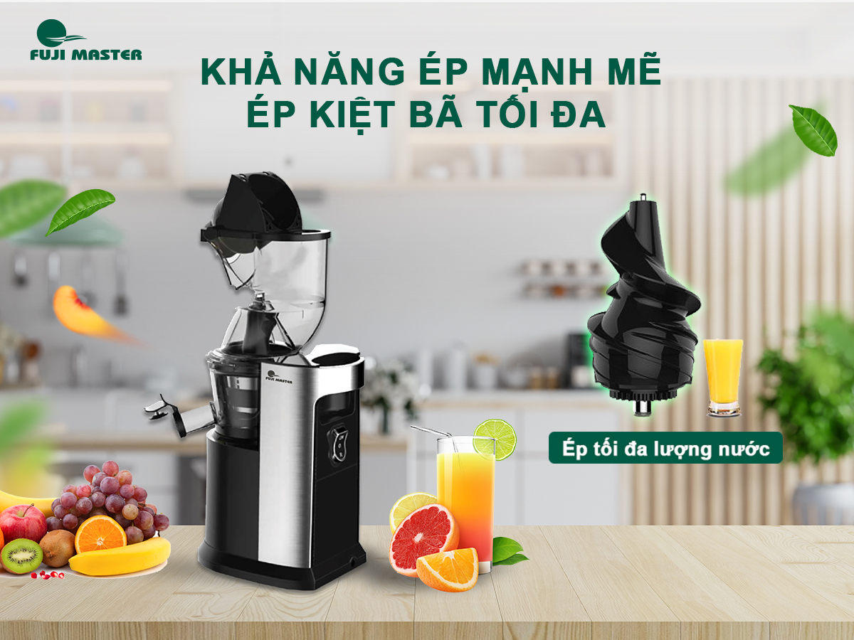 Máy Ép Chậm Trái Cây Chính Hãng Fuji Master FJM-2822