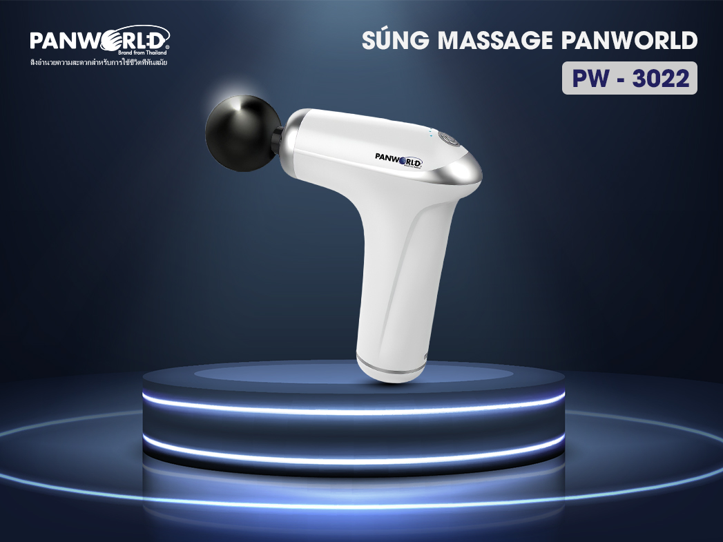 Súng Massage Cầm Tay 5 Cấp Độ Panworld PW-3022