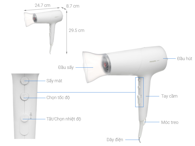 Máy sấy tóc Philips BHD500/00