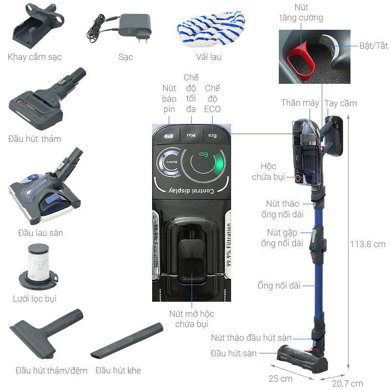 Máy hút bụi cầm tay Tefal TY9890WO